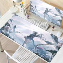 HD print XXL Mouse Pad Gaming Rug Arknights Endfield Chen Qianyu Anime Girl Mousepad Large Pretty Game Desk Mat PC accessories 400x800x2mm gray