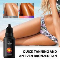 Dolanjn Tanning Drops Moisturize Brighten Even Out Body Skin Tone Sunburn Repair Mild Coconut Tan Accelerator Cream white