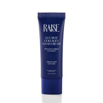 Raise 24 Carat Collagen Hand Cream | Anti-Aging Moisturizer for Hands with Niacinamide, Ceramides & Carrot Collagen | Fades Wrinkles & Fine Lines | blue
