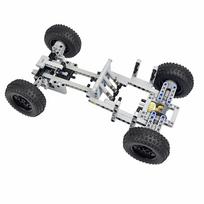 MOC Techniniai statybiniai blokeliai Lenktyninis automobilis Nuotolinio valdymo pultelis Elektrinis RC automobilis Power Function Variklio dalys Vaikams Dovanos Leduo gray