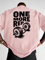 Unisexs TShirt Vintage Funny Gym Workout ONE MORE REP Weightlifting Unisexs Clothing Unisexs Streetwear Cotton Short Sleeve Top M black