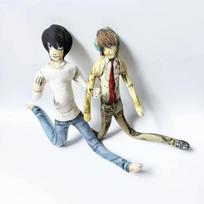 Anime 28cm Light Yagami L Toys Light Yagami L Doll Slender Twistable Shape Toys Room Decoration Birthday Festival Christmas Gift gray