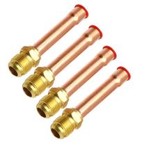 Pack of 4 1/4  3/8  1/2  3/4  Flare Connector With Copper Tube Brass Pipe Fitting Connector Adapter Replacement