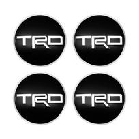 4Pcs For Toyota TRD Corolla Auris Yaris Prius Highlander 60mm 56mm Car Wheel B32 Center Hub Cap Rim Cover Stickers Badge Accessories