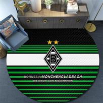Borussia Mönchengladbach,Round Area Rug,Carpet Rug for Living Room Bedroom Sofa Playroom Decor,Non-slip Floor Mat 100cmx100cm