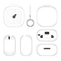 Earphone Case for Anker Soundcore P31i Earbuds Charging Case with Carabiner Soft Flexible Scratch Resistant Protective Skin Case balta