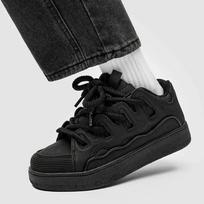 Spring Fashion Casual White Shoes Breathable Canvas Sneakers Comfortable Sports Bread Shoes 37 black