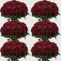 100PCS White Roses Artificial Flowers Bulk Fake Velvet Rose with Bendable Long Stems for Wedding Home Arrangement Event Parties 100 pcs black