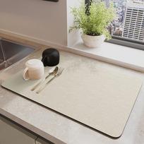 Silicio diatomito virtuvės nutekėjimo kilimėlis sugeriantis neslystantis stalviršio džiovinimo padėklas indams stalo įrankiams barui karščiui atsparus 50cm x 60cm 2.5mm diatomite