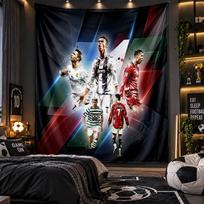 Wall Hanging Tapestry Cristiano Ronaldo Print Cloth for Living Room Bedroom Home Decor 150cmx200cm