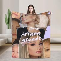 Ariana Grande music singer fan gift  Blanket Multiple Sizes Warm Cozy Fluffy  Throw Blankets for Sofa Couch and Bed 150cm*180cm