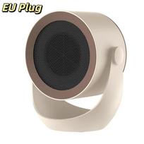 Mini Portable Space Heater Wall Mountable Warm Air Blower Fast Heating Electric Heater  Dorm Champagne EU Plug black