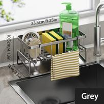 1PC rag rack, sponge drain basket, sponge drain rack, brush, towel, hand sanitizer, bathroom and kitchen supplies black
