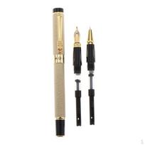 Metal Fountain Pens Set - Medium/Fine/ Nib Smooth Writing Pen auksinė