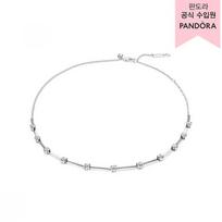 Pandora Sparkling Pav  Collier Bar Necklace 390059c01 Single option white