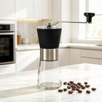 Portable Hand-Crank Coffee Bean Grinder juoda
