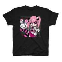 Sick Cute Warrior Unisexhera Chan Gothic Lolita Punk TShirt Black Harajuku Girl 4XL pink