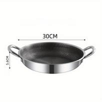 Non-Stick Frying Pan Stainless Steel Frying Pan Easy To Clean Kitchen Wokes Pans Suitable for Gas Stoves and Induction Cookers black