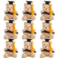 Mini Graduation Bears Bulk Small Graduation Stuffed Animals 4‘' Plush Bear with Diploma Class of Prom Party Decor Gifts 2pcs juoda