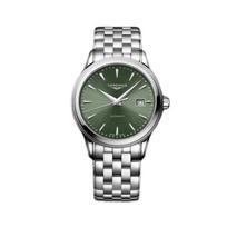Longines Flagship Automatic Mechanical Movement 30M Water Resistant Watch 40Mm Green Dial Stainless Steel Bracelet Men watches Silver L4.984.4.02.6 Green Dial gray