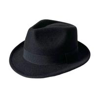 Klasikinė Fedora skrybėlė Vienspalvė Vilnos veltinio skrybėlė Džiazo skrybėlė Trilby kepuraitė Vyrams / Moterims juoda
