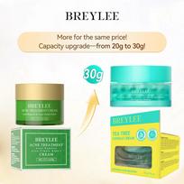 BREYLEE Tea Tree Acne Moisturizing Face Cream, 30g Tea Tree Capsule Face Cream 30g English Version blue