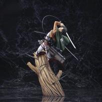 24CM Attack On Titan Mikasa Ackerman Action Figure Anime Character Model Desktop Ornament Collectible Toys Statues Surprise Gift gray