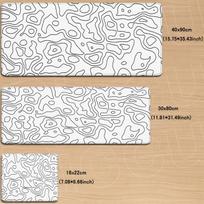 120x60cm Baltas topografinis žemėlapis pelės kilimėlis Didelis kompiuterio klaviatūros kilimėlis Xxl Užrakinti kraštai pelės kilimėlis Žaidėjo biuro kilimėlis Guminis stalo kilimėlis 30x80cm