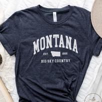 Montana Shirt, State Map Unisex T-shirt 100 black