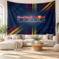 Red Bull Racing Sieninė gobelenas, Minkšto audinio sienos pakabinamas elementas, Dekoratyvinis fonas Miegamajam Namų Sienų Menas 100cmx150cm gray