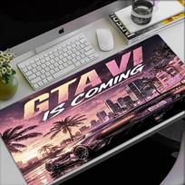 GTA 6 temos pelės kilimėlis, neslystantis guminis pagrindas, daugiafunkcinis biuro ir namų dekoras, puikiai tinka darbo vietos personalizavimui. 30cmx60cm gray