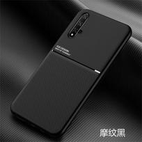 Huawei Nova 5T dėklas 6.26'' itin plonas magnetinis matinės odos telefono dėklas, skirtas Huawei Nova 5t Nova5t 5 t silikoninis galinis dangtelis For Nova 5T juoda
