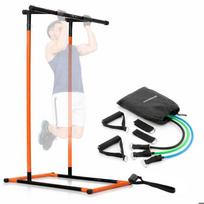 Pull-up bar - INNOVAGOODS - Station pack + Tribainer bands - Adjustable 114-191 cm - Support 110 kg - 38 mm Tubes mėlyna