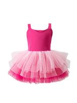 2025 Mergaičių Baleto Šokių Kostiumas: Naujas Sling Leotard Princesės Suknelė su Tinklelio Sijonu 120 cm rožinė raudona spalva
