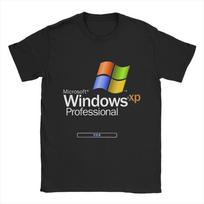 Windows XP marškinėliai vyrams  Senoviniai medvilniniai marškinėliai Apvalus kaklas Trumpomis rankovėmis T marškinėlis Suaugusiųjų viršutiniai drabužiai 4XL gray