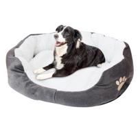 Pet Dog Puppy Fleece Warm Bed House Plush Cozy Mat Pad black