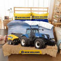 Four-Wheeler Tool Tractor 3D Digital Printing Bedding Three-Piece Set 135*200 gray