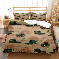 Four-Wheeler Tool Tractor 3D Digital Printing Bedding Three-Piece Set 90*190