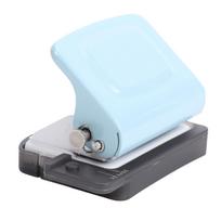 6 Hole Punch 5.5mm Hole Diameter 8 Sheet Capacity Small Loose Leaf Paper Puncher for Planner Notebook white