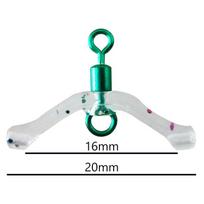 Y-Shaped Swivel Ring Fishing Subline Splitter Divider Space Beans Fishing Tackle Connector Silica Gel Three-Fork white