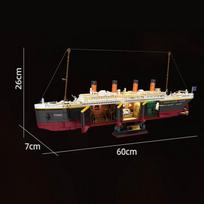 Sandėlyje 66010 Titaniko statybiniai kaladėlių modelis MOC idėja Ledkalnis ir laivo kaladėlės Surinkimo žaislai berniukams Dovanų rinkinys black