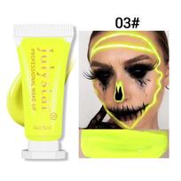 6-Color fluorescent water-soluble graffiti paint body color makeup Halloween human face painting cream 5ml yellow
