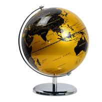 8 colių/20 cm Geografija švietimui Metalinis pasaulio žemėlapis Besisukantis Žemės rutulys Mokomasis gaublys namų biuro dekoravimui Vaikams Vaikų dovanos auksinė