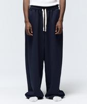 Ssieichisagongsa Wide Baggy Sweat Pants Navy Navy/L black