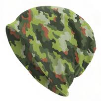 Camo Camouflage Caps  Casual Adult Ski Skullies Beanies Hat Spring Warm Thermal Elastic Bonnet Knitting Hats One Size black