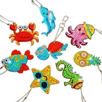 Keychain Kit for Christmas and Halloween, DIY Project One Size blue