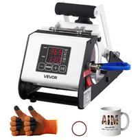 VEVOR Tumbler Heat Press Machine, Max 444 mL Mug Press, Fast and Even Heating, with Tape and Gloves, Easy Temp and Time Setting
