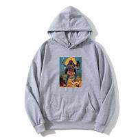 Kali  Hindu Hoodie Kali Krishna Hindu India Buddha God Gold Mythology Religion Unisex Fleece Hooded Sweatshirt Harajuku Jacket 2XL gray