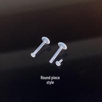 Clear Comfort Lip, Nose, Ear, Tongue, and Navel Studs - Prevents Hole Sealing, Made from PP Resin 12mm length - 1.2mm thickness black