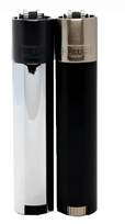 Clipper Classic Metal – Black and Silver metalinis žiebtuvėlis